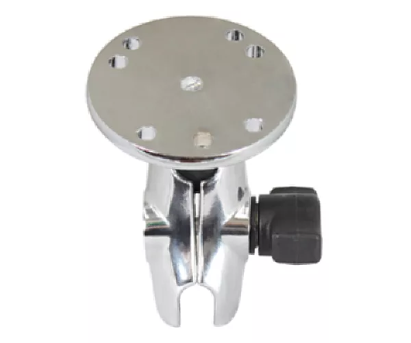 RAM Mounts Chrome Double Socket Arm with Round Plate