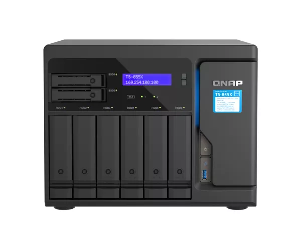 QNAP TS-855X SAN Tower Ethernet LAN Black C5125