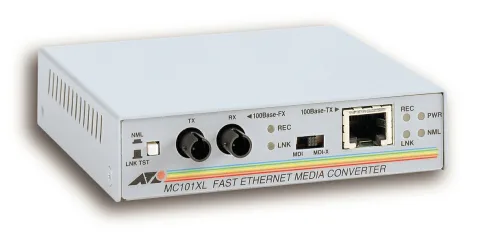 Allied Telesis 100TX to 100FX (ST) Multi-Mode Media Converter