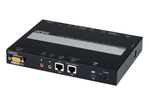 ATEN CN9000-AT-G (KVM) tastatūras/video/peļu pārslēgšanas mehānisms Melns