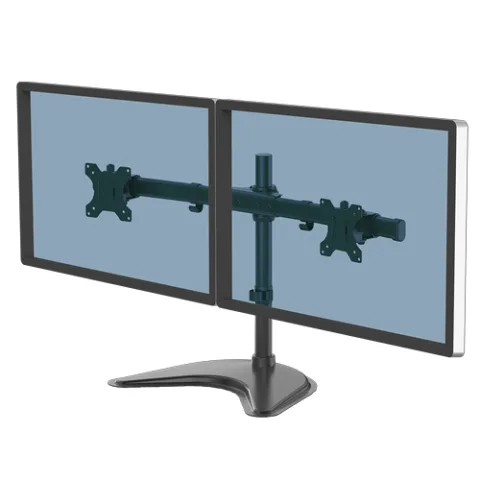 Fellowes Dual Monitor Arm - Seasa Freestanding Monitor Mount for 8KG, 27"