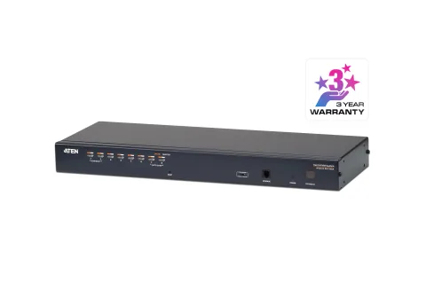 ATEN KH1508A-AX-G (KVM) tastatūras/video/peļu pārslēgšanas mehānisms Melns