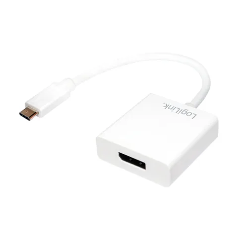 LogiLink 0.14m, USB-C 3.1/DisplayPort USB graphics adapter White