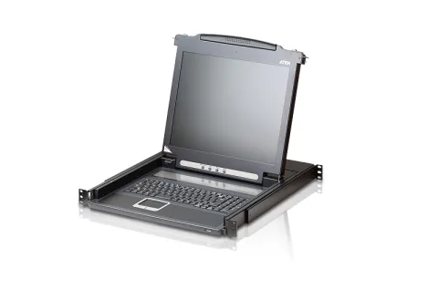 ATEN CL1000M (KVM) tastatūras/video/peļu pārslēgšanas mehānisms Statņa montāža Melns