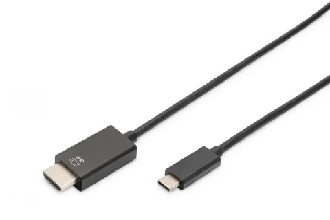 Digitus AK-300330-050-S adaptor pentru cabluri video 5 m USB tip-C DisplayPort Negru