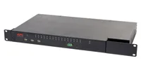 APC KVM 2G (KVM) tastatūras/video/peļu pārslēgšanas mehānisms Statņa montāža Melns