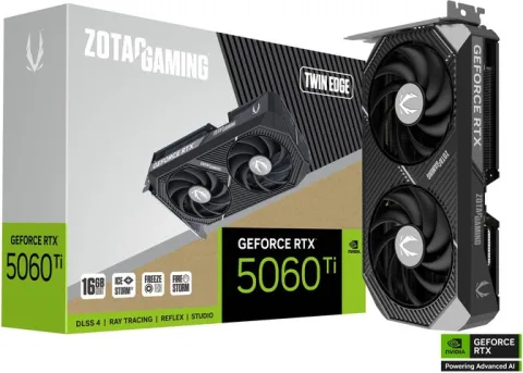 Gráfica ZOTAC GeForce RTX 5060 Ti Twin Edge 16GB GDDR7 DLSS4