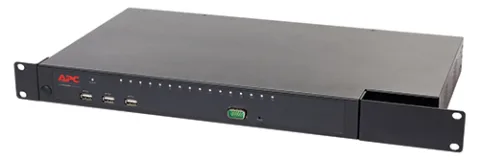 APC KVM0216A (KVM) tastatūras/video/peļu pārslēgšanas mehānisms Statņa montāža Melns