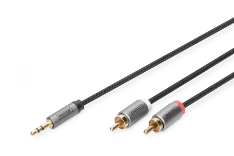 Digitus DB-510330-010-S cablu audio 1 m 2 x RCA Negru