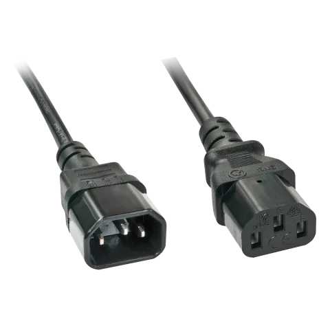 Lindy 30331 elektrības kabelis Melns 2 m C14 uzmava C13 uzmava