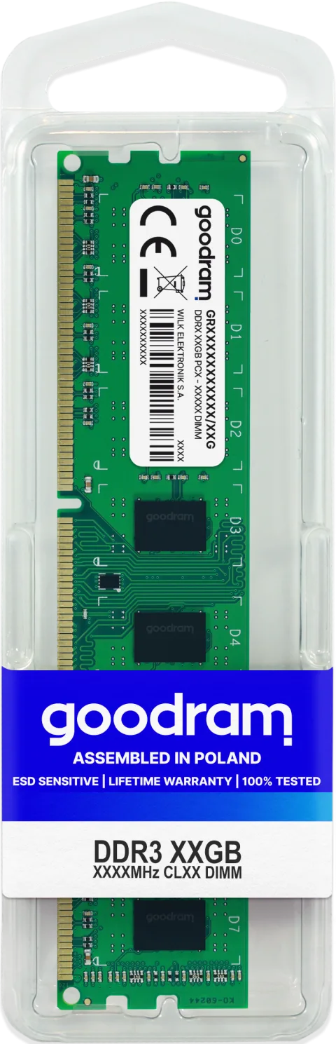 Goodram GR1600D3V64L11/8G atmiņas modulis 8 GB 1 x 8 GB DDR3 1600 MHz