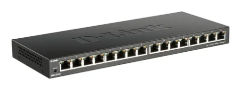 D-Link DGS-1016S Nepārvaldīts Gigabit Ethernet (10/100/1000) Melns