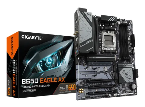 GIGABYTE B650 EAGLE AX Motherboard - AMD Ryzen 9000 Series CPUs, 12+2+2