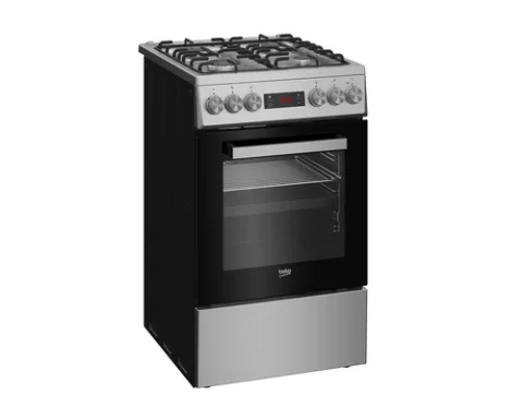 Beko FSM52321DXDT cooker Freestanding cooker Electric Gas Stainless steel, Black