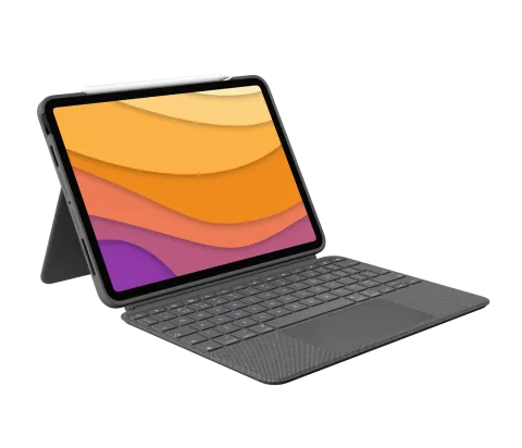 Logitech Combo Touch QWERTY Ziemeļvalstu Smart Connector Pelēks