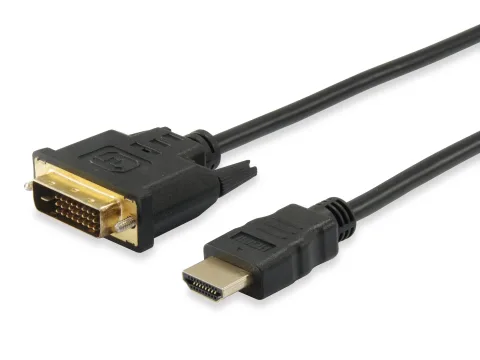 Equip 119323 video kabeļu aksesuārs 3 m HDMI DVI-D Melns