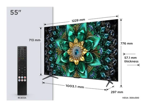 TCL Q6C 55Q6C TV 139.7 cm (55") 4K Ultra HD Smart TV Wi-Fi Metallic