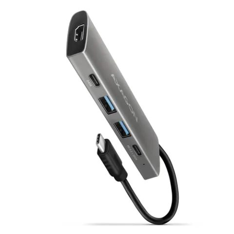 HMC-5G21 USB 10Gbps hub, 2x USB-A, 2x USB-C, HDMI 4k/30Hz, PD 60W, USB-C cable