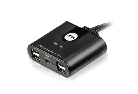 ATEN US224 (KVM) tastatūras/video/peļu pārslēgšanas mehānisms Melns