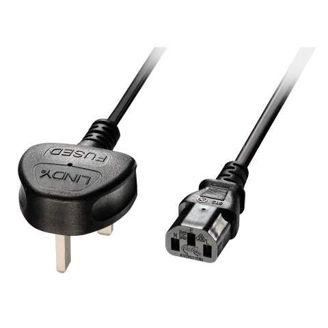 Lindy 30434 elektrības kabelis Melns 3 m G-veida elektrības spraudnis C13 uzmava