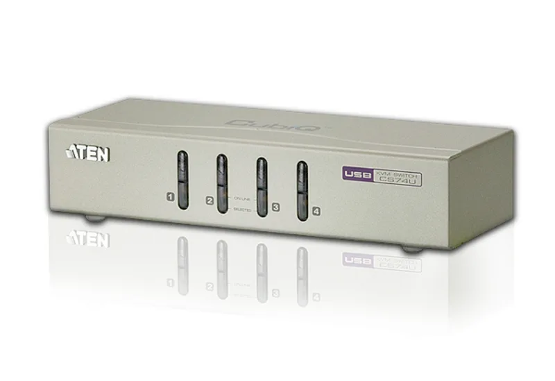 4-Port USB VGA KVM with Audio (KVM Cables included)