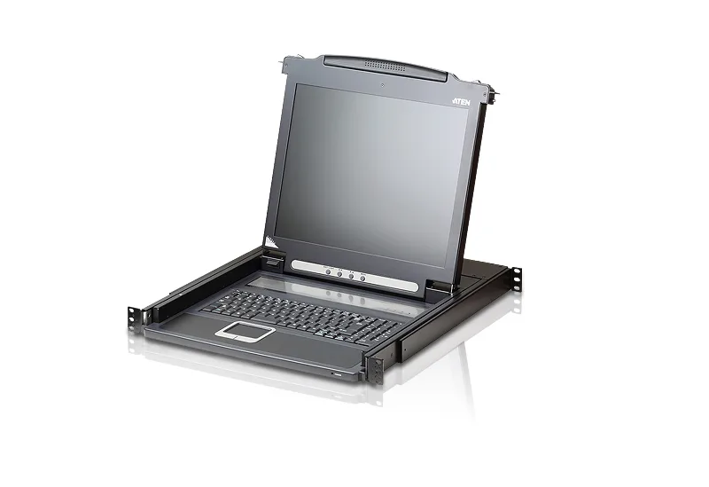 ATEN CL1000M (KVM) tastatūras/video/peļu pārslēgšanas mehānisms Statņa montāža Melns