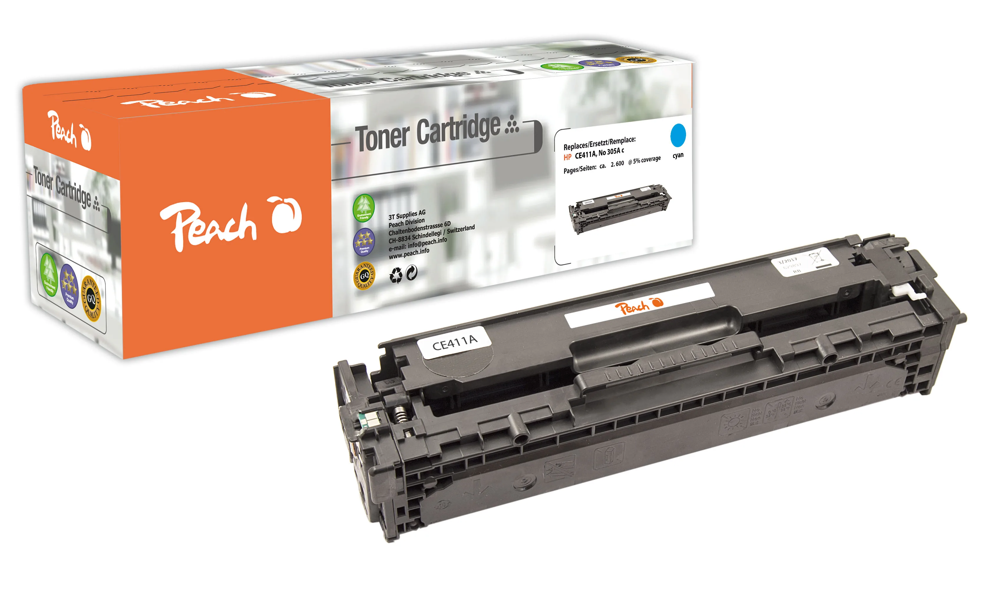 Peach PT269 tonera kārtridžs 1 pcs Saderība Tirkīzzils