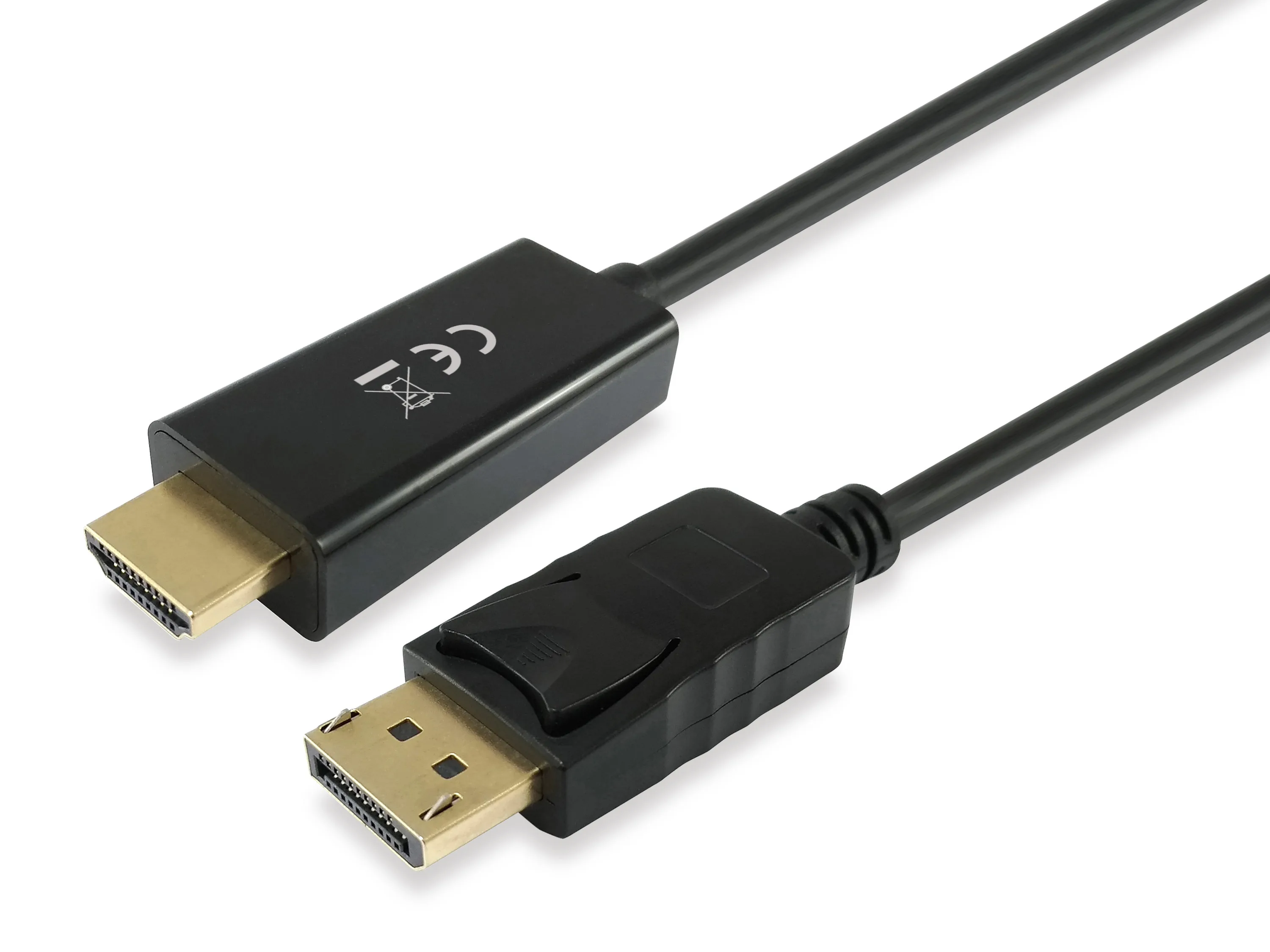 Equip 119390 video kabeļu aksesuārs 2 m DisplayPort HDMI Melns
