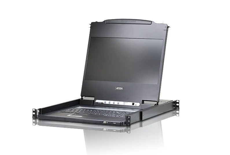 ATEN CL6700MW (KVM) tastatūras/video/peļu pārslēgšanas mehānisms Statņa montāža Melns