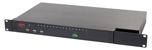 APC KVM0216A (KVM) tastatūras/video/peļu pārslēgšanas mehānisms Statņa montāža Melns