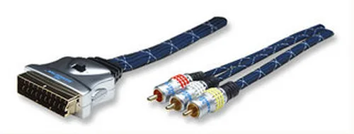 Manhattan SCART/Component, 4.5m 4,5 m SCART (21-pin) RCA Zils