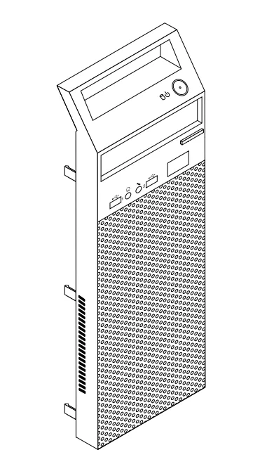 Lenovo 04X2360 Full Tower Priekšējais panelis
