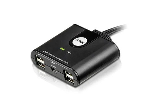 ATEN US224 (KVM) tastatūras/video/peļu pārslēgšanas mehānisms Melns