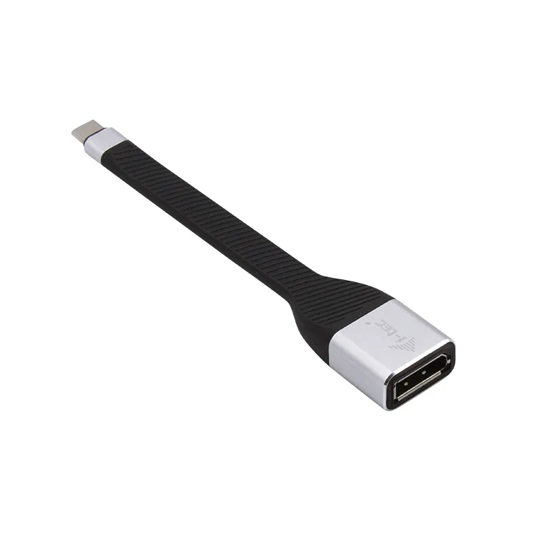 i-tec C31FLATDP60HZ video kabeļu aksesuārs 0,11 m USB Veids-C DisplayPort Melns